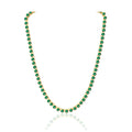 Bezel Tennis Necklace Emerald